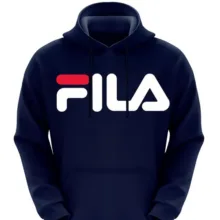 هودی دخترانه مدل W20 رنگ سرمه ای طرح FILA
