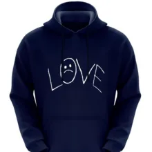 هودی دخترانه مدل F12 LOVE رنگ سرمه ای