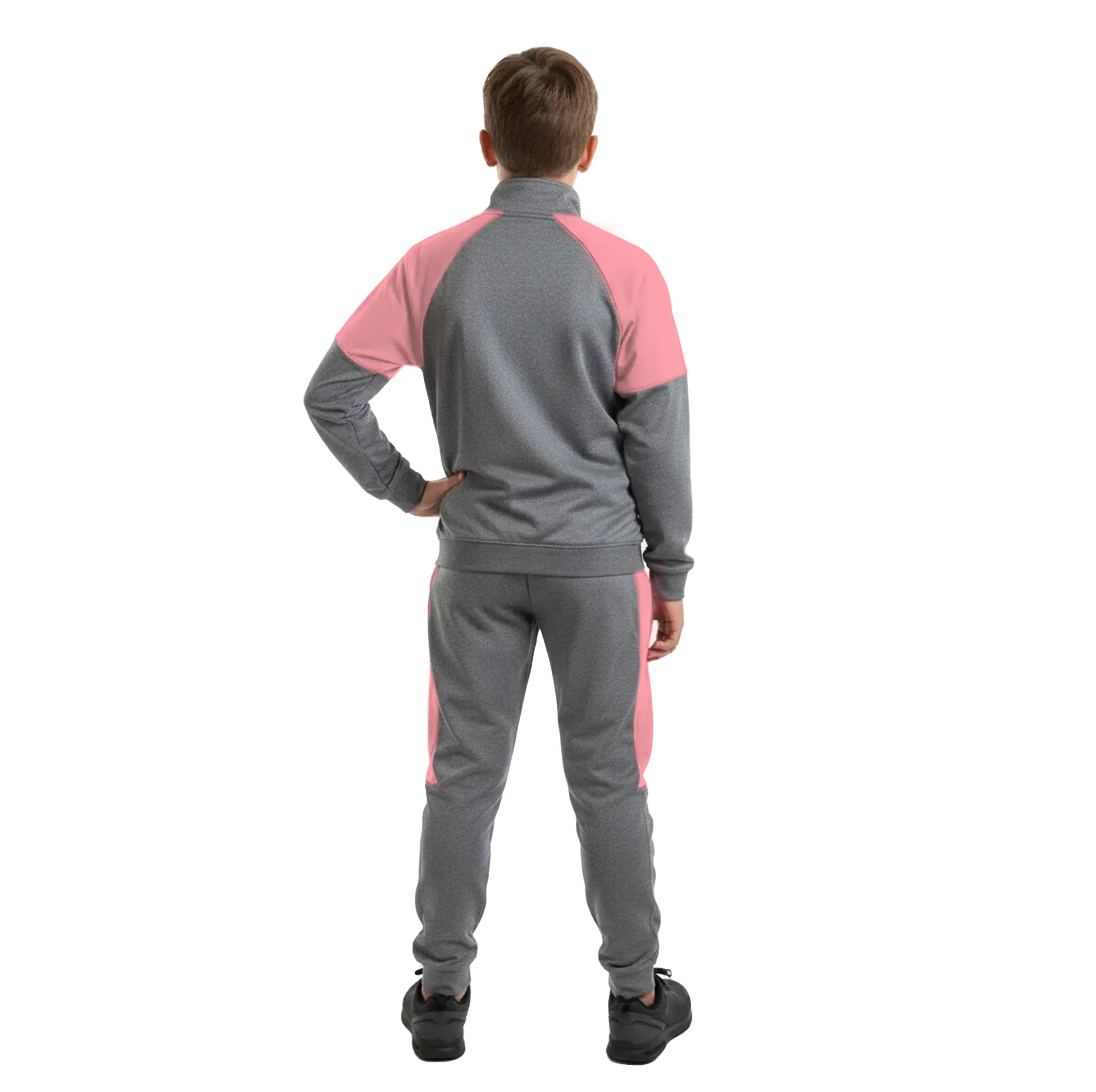 ست سویشرت و شلوار ورزشی دخترانه و پسرانه طرح ملانژ مدل MD01