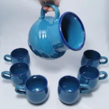 ست 7 تکه پارچ و لیوان سفالی مدل سنتی کد 101