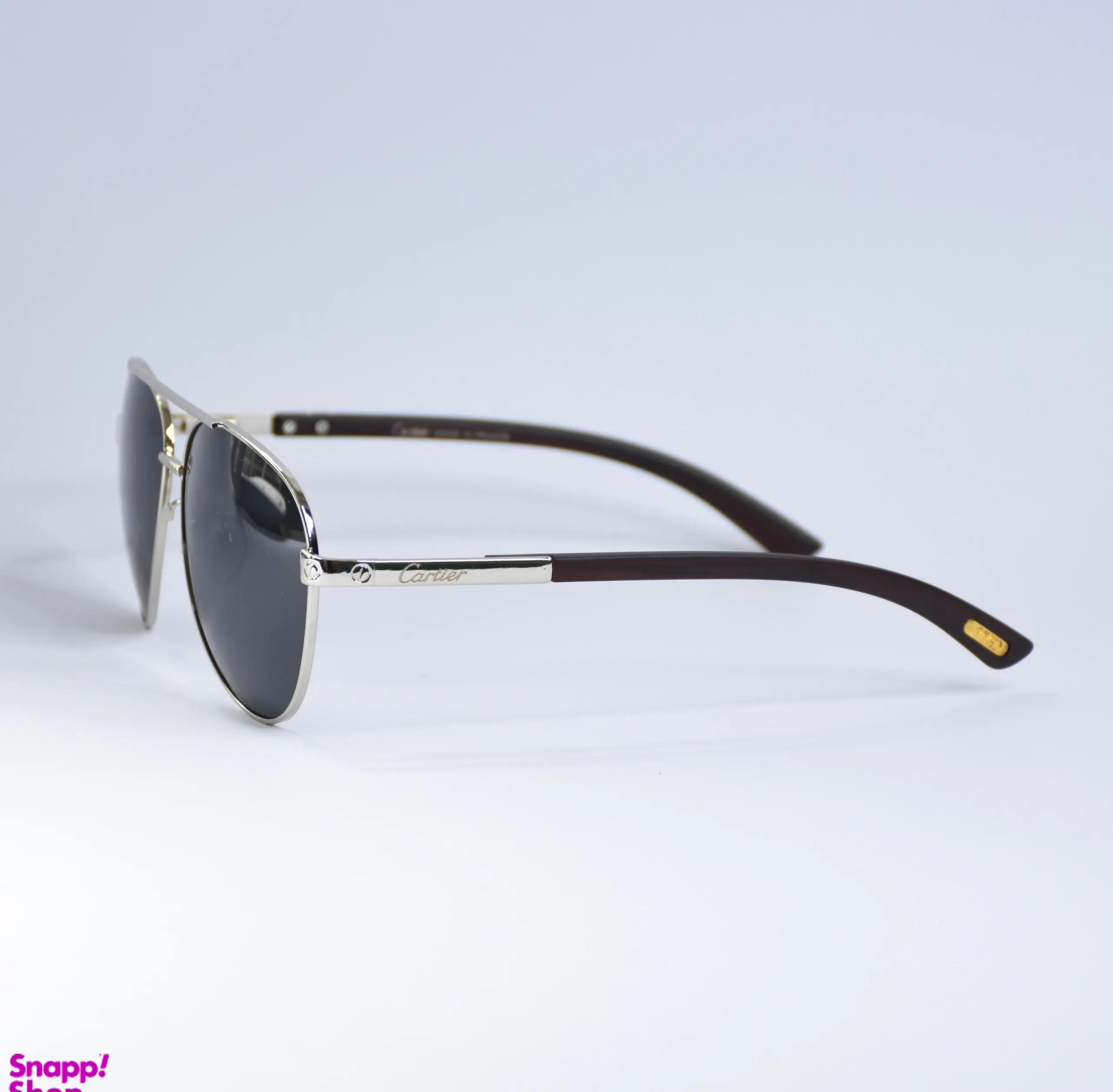 عینک آفتابی مردانه طرح Cartier کد 1084 رنگ نقره ای