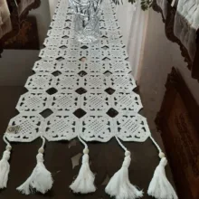 رانر جیلو مدل قلاب بافی سایز 40x120 سانتی متر