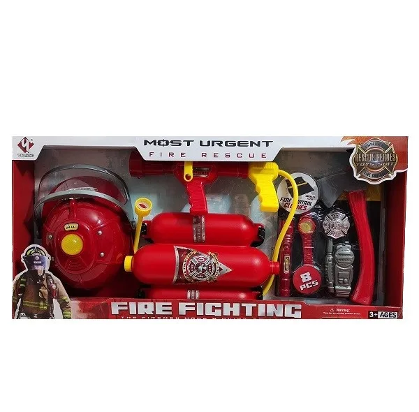 ست اسباب بازی لوازم آتش نشانی ناب سل مدل آب پاش ،کلاه، چکش و ابزار کدFIRE FIGHTING TOOL SET NAAB001 مجموعه 7 عددی