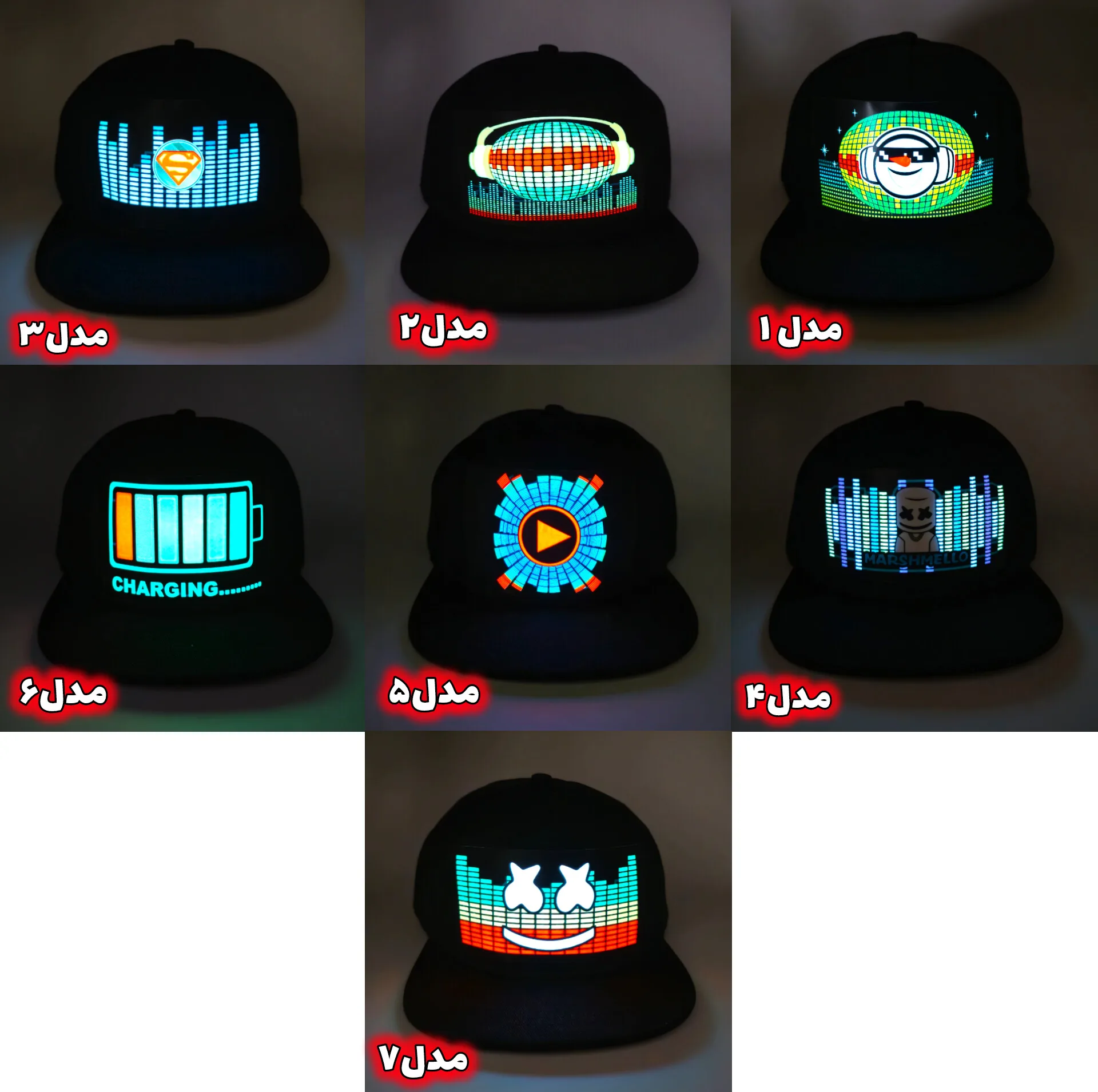 کلاه طرح LED_SoundActivated5