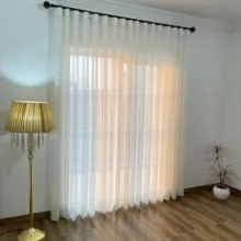 پرده مدل حریر شاین دوخت مینیمال سایز 280×900 سانتی‌متر