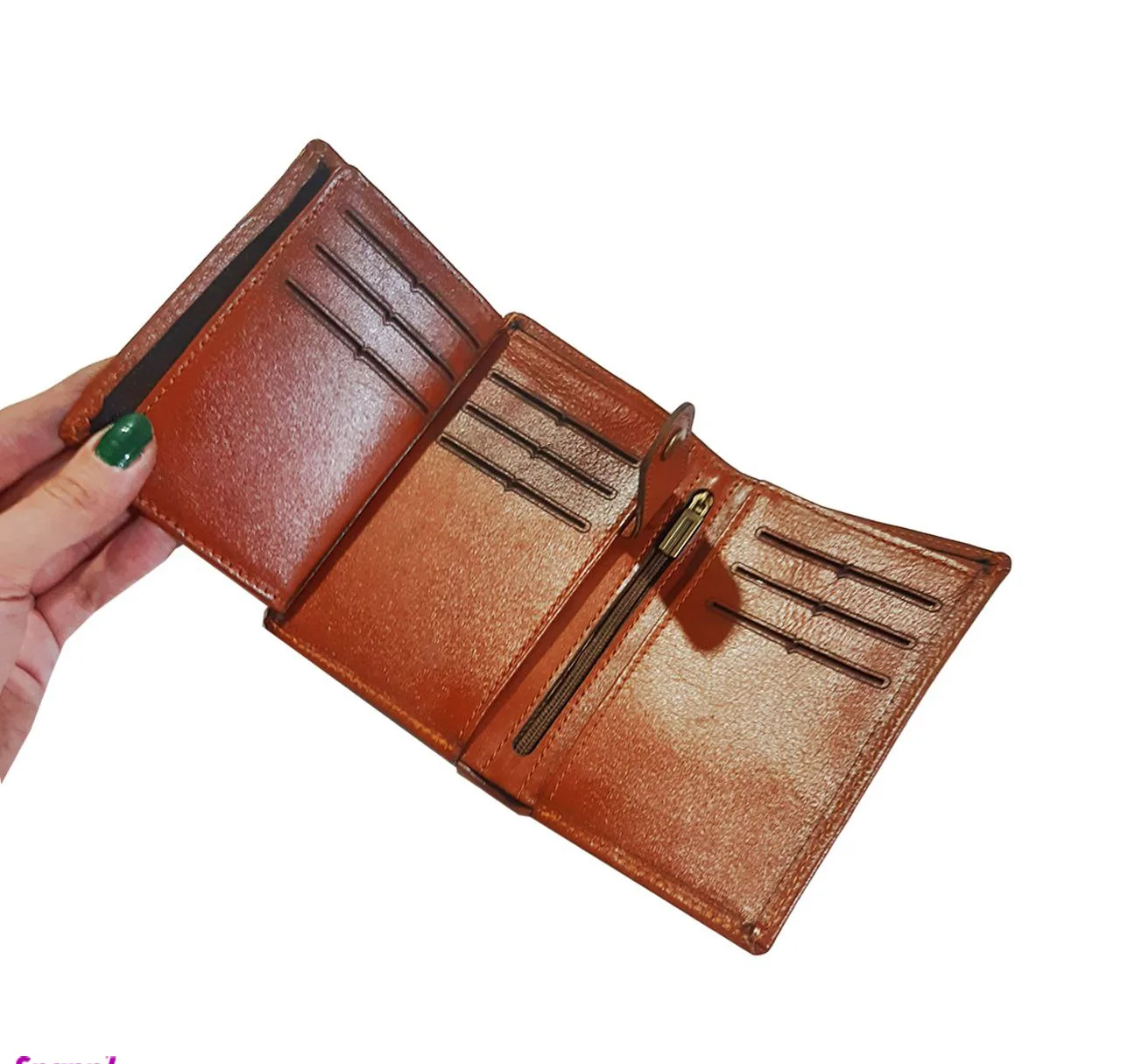 کیف پول چرم طبیعی سهند چرم مدل سامان