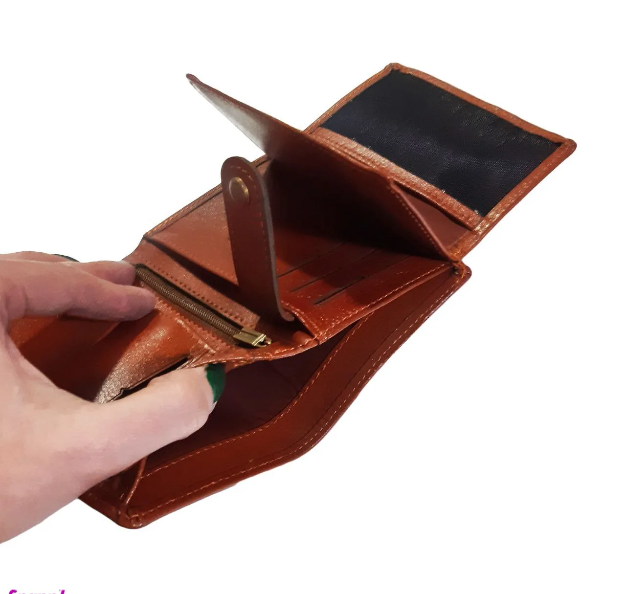 کیف پول چرم طبیعی سهند چرم مدل سامان