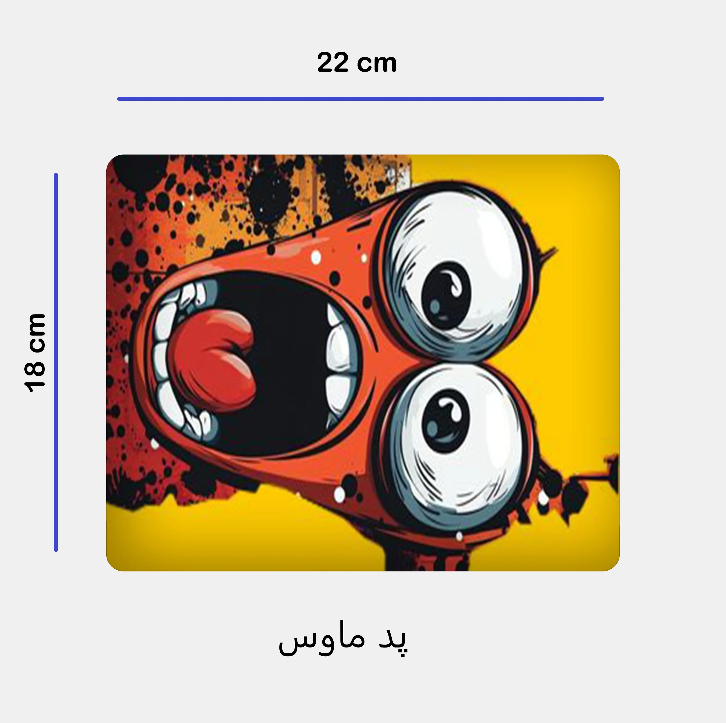 ست ماگ زیر لیوانی و پد ماوس مدل استیکر کد 63