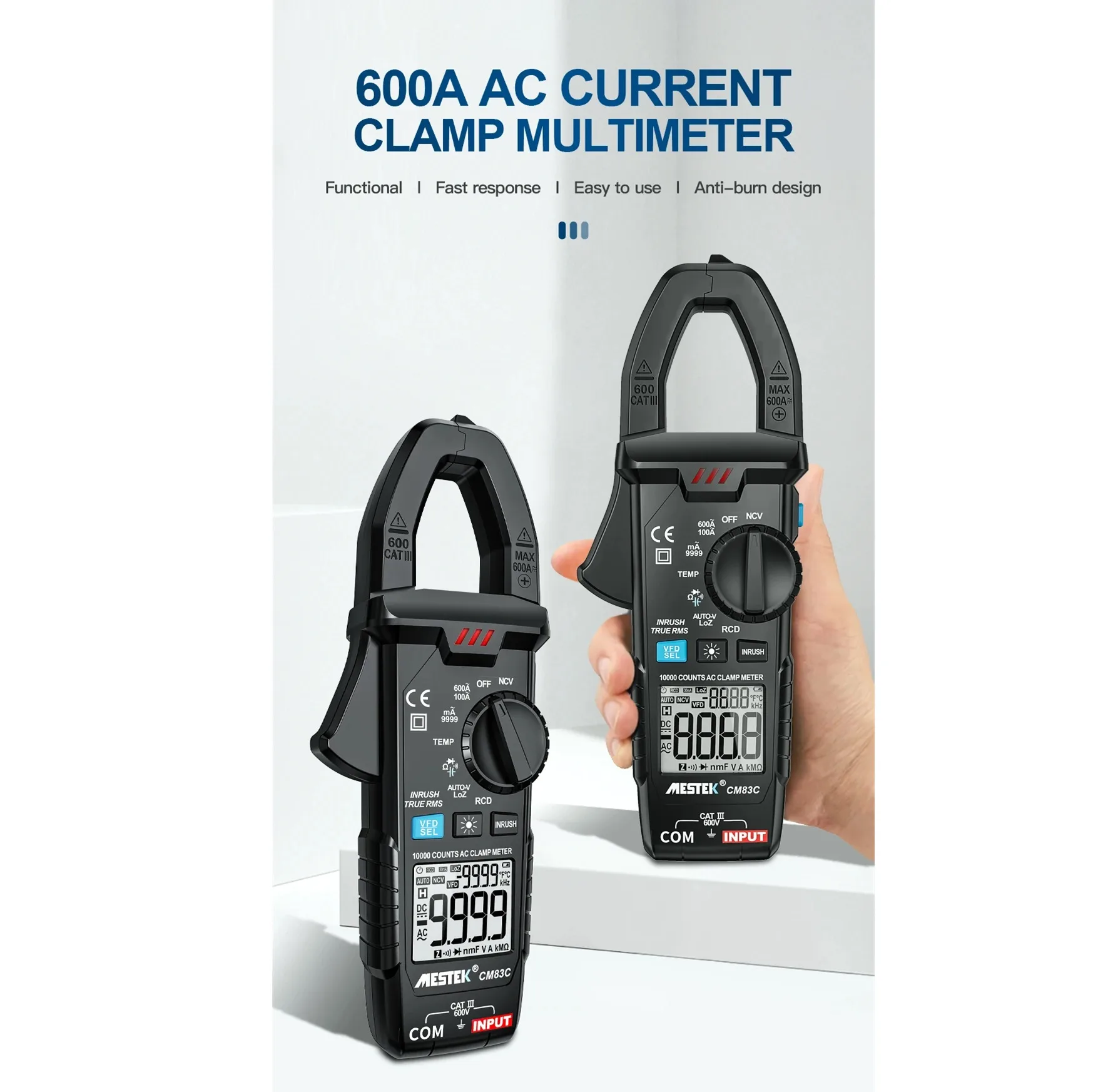 مولتی متر کلمپی دیجیتال مستک مدل CM83C
