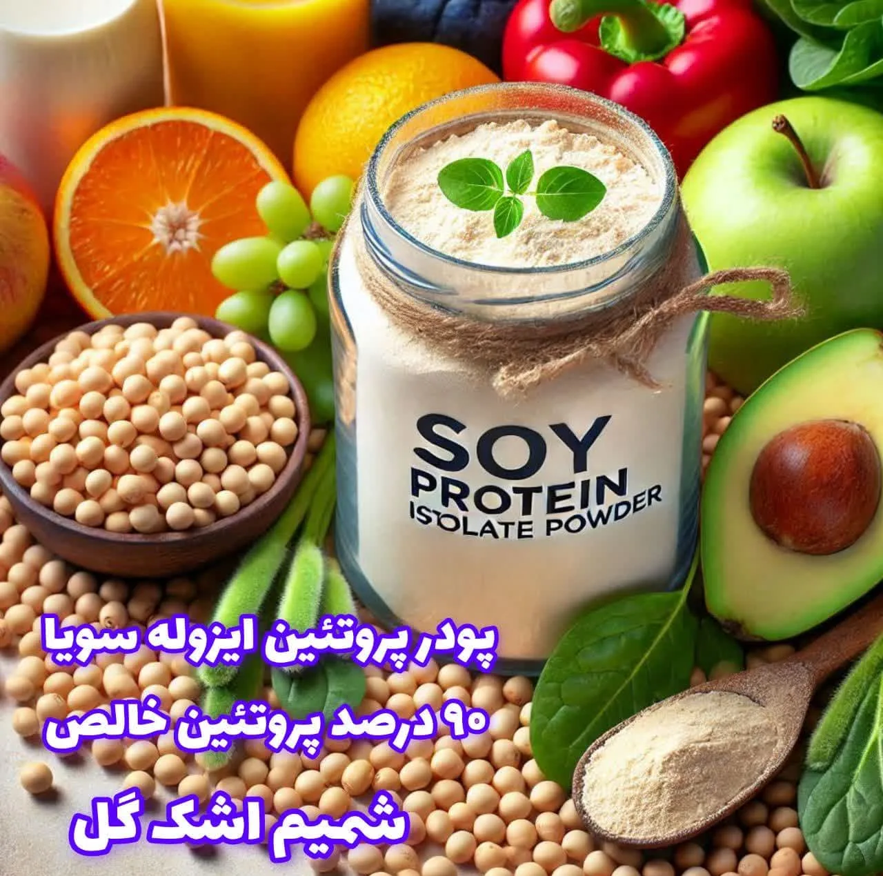 پودر پروتئین سویا ایزوله شمیم اشک گل - 100 گرم