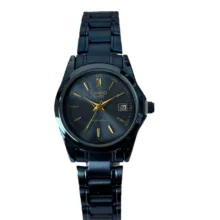 ساعت مچی عقربه ای زنانه طرح کاسیو مدل تقویم دار کد MTP2145M-1185