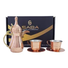 ست 5 تکه دله و فنجان مسی مدل یادگار کد HS59
