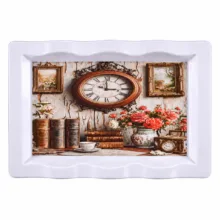 سینی مهروز مدل V-797 ساعت سایز 20*35 سانتی متر