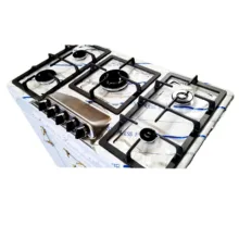 اجاق گاز 5 شعله هاکان مدل اجاق گاز چهار درب صفحه استیل اپکسی کوهان دار با ترموکوپل /TER57