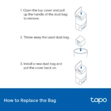 کیسه جارو رباتیک تاپو مدل RVA200 مناسب برای جاروهای رباتیک سری Plus بسته 3 عددی