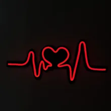 چراغ نئونی مدل نبض قلب