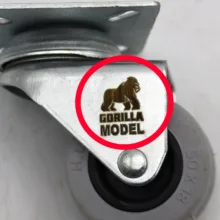 چرخ گردان کفی دار مدل گوریلا طرح دوقلو کد YP-2GHOLO-KAFI-50MM