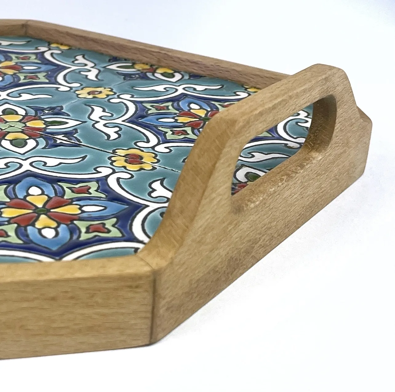 سینی کاشی کاری مدل چهارباغ ۱