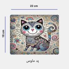 ست ماگ به همراه زیر لیوانی و پد ماوس طرح گربه مدل 291