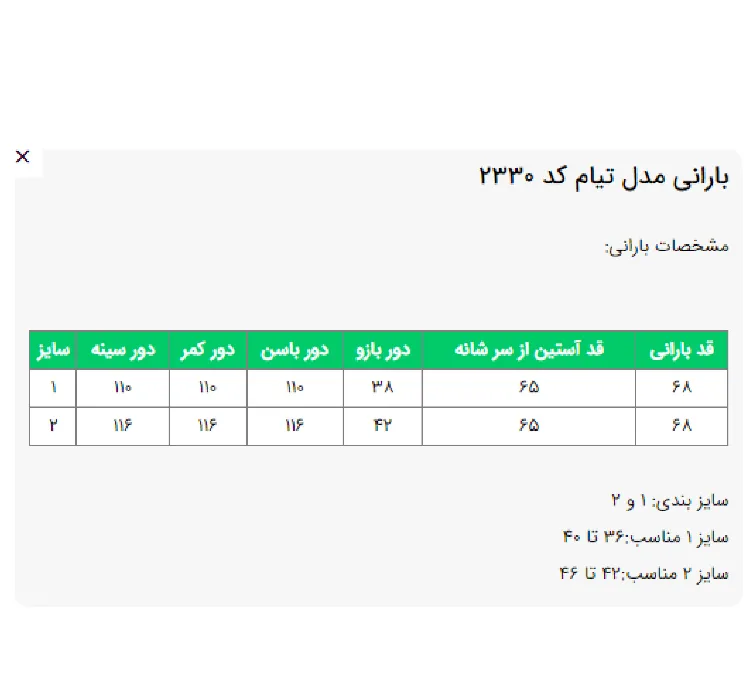 بارانی زنانه السانا مدل تیام کد 233079