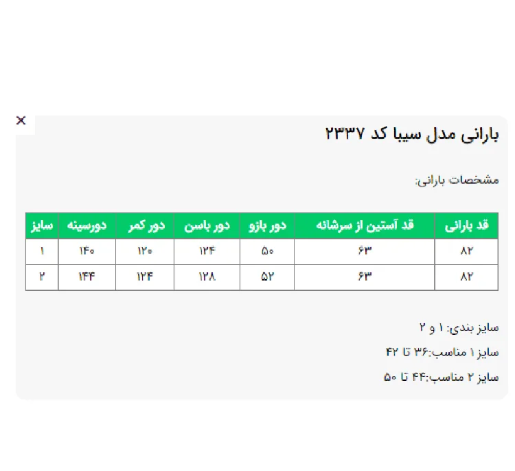 بارانی زنانه السانا مدل سیبا کد 233713