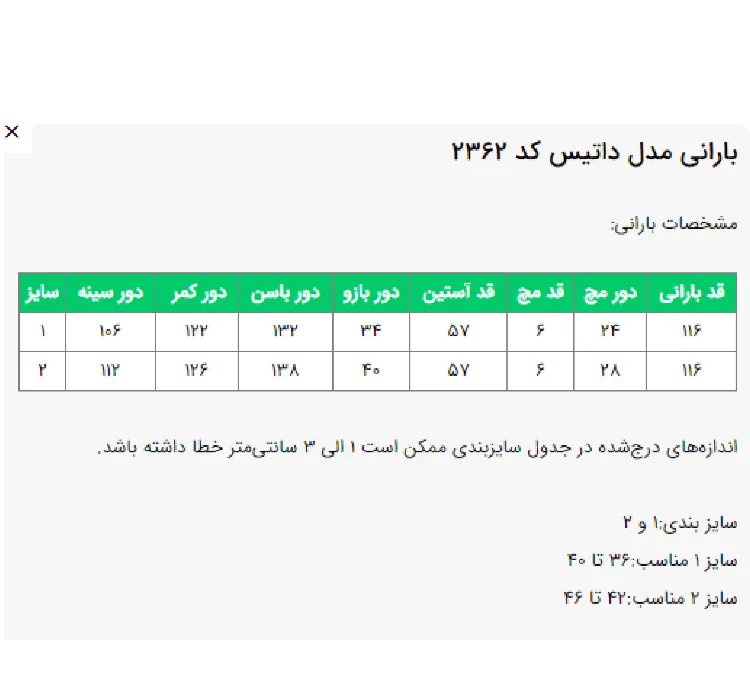 بارانی زنانه السانا مدل داتیس کد 236228