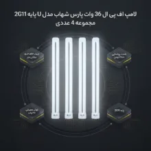 لامپ اف پی ال 36 وات پارس شهاب مدل u پایه 2g11 مجموعه 4 عددی