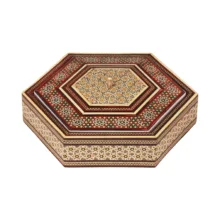 شکلات خوری خاتم مدل شش گوش شیرازی