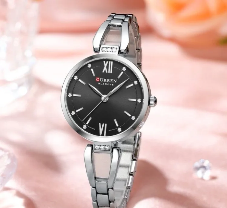 ساعت مچی عقربه ای زنانه کارین مدل 9092-Silver-Black