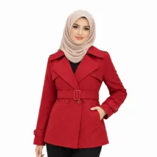 بارانی زنانه السانا مدل مونا کد 235517 رنگ قرمز