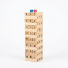 بازی فکری تعادلی دورهمی مدل Jenga 48، مناسب 1 تا 4 نفر، با زمان بازی کمتر از 30 دقیقه، درجه سختی متوسط و مناسب 3 سال به بالا