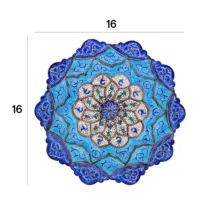 بشقاب میناکاری مسی فرازهنر کد 161