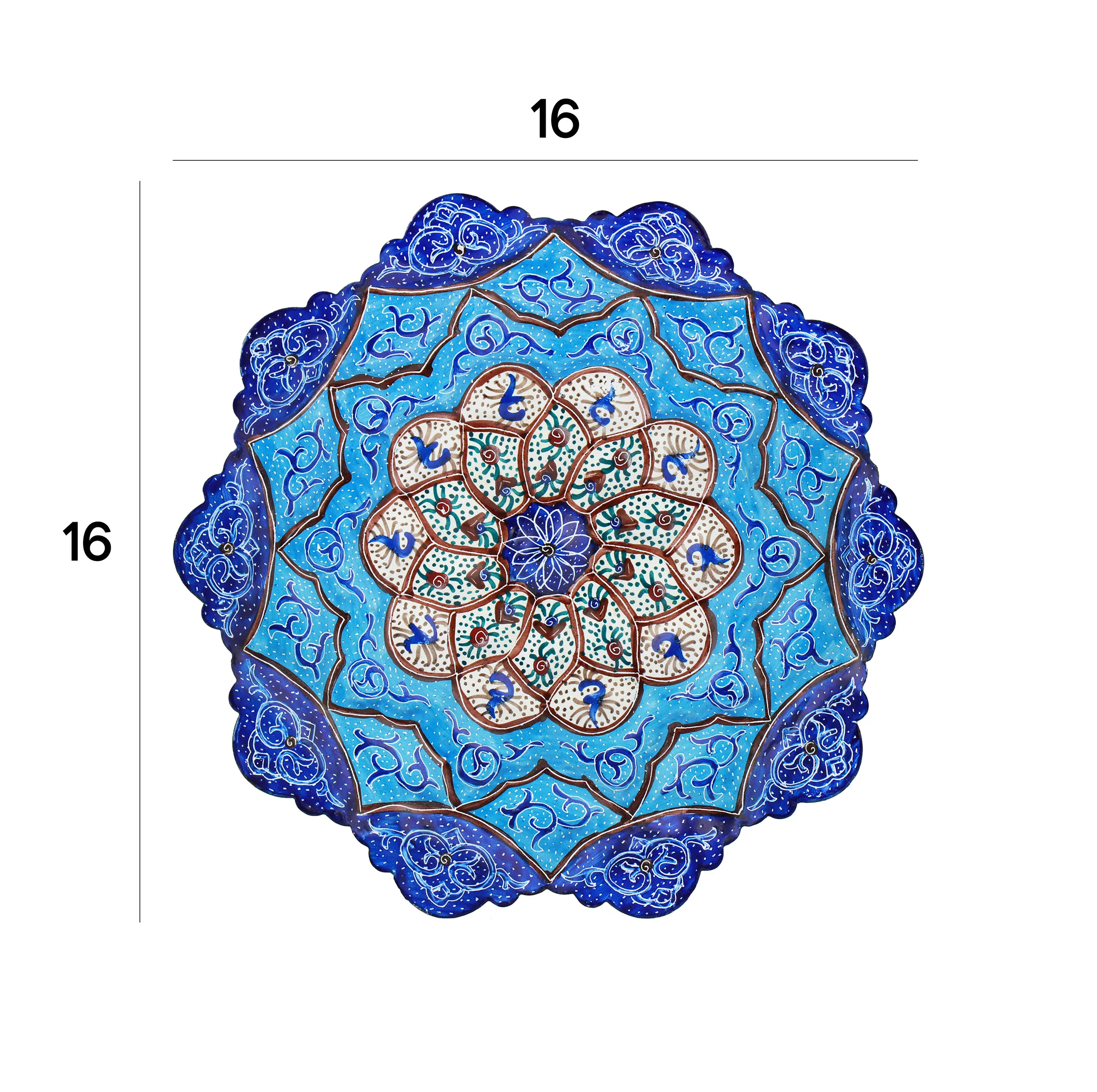 بشقاب میناکاری مسی فرازهنر کد 161