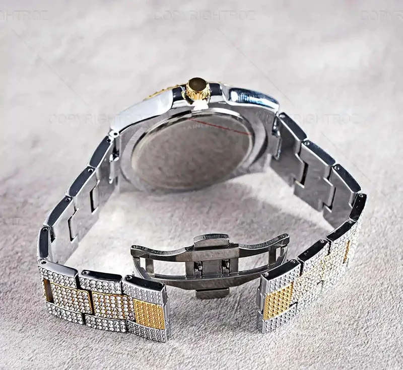ساعت مچی عقربه ای مدل فول نگین استون کد Av-Ro-1
