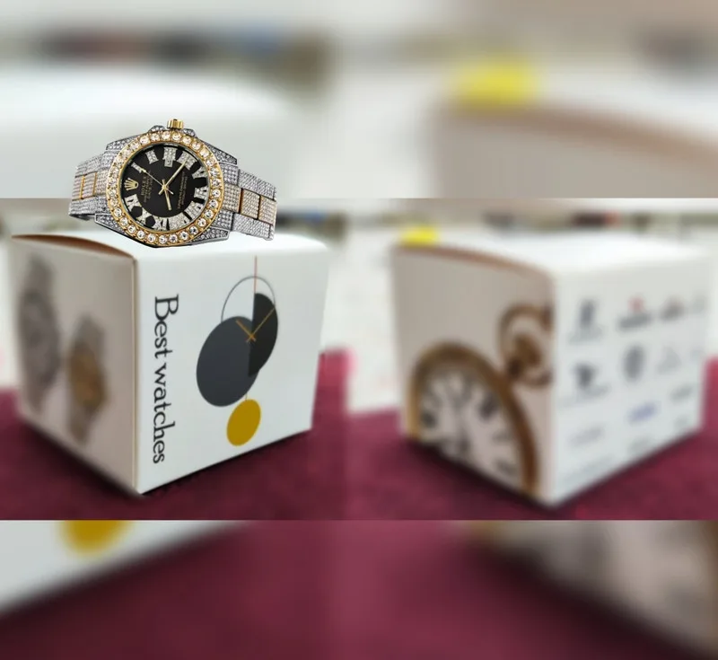 ساعت مچی عقربه ای مدل فول نگین استون کد Av-Ro-1