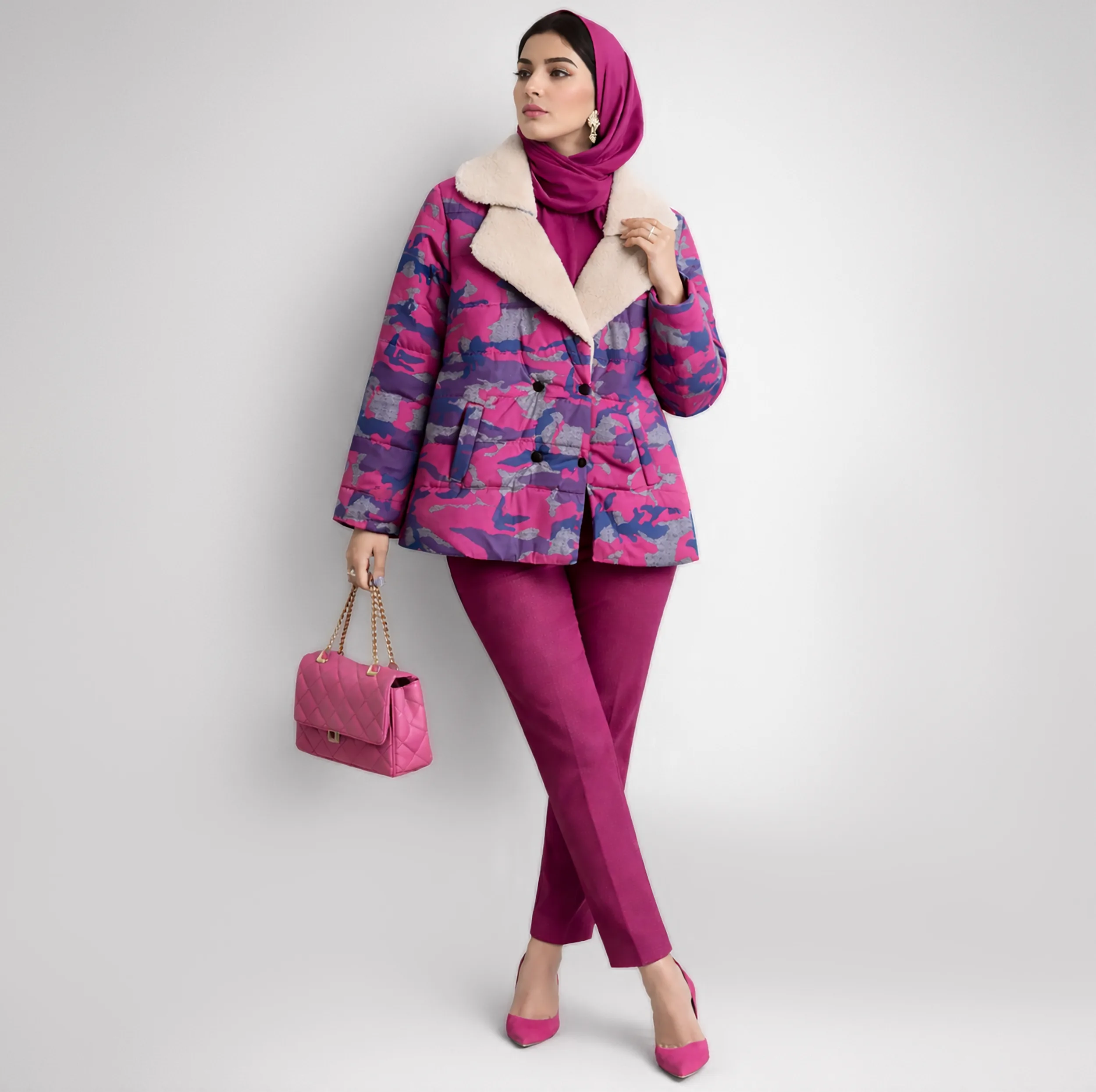 کاپشن زنانه السانا مدل تیکال کد 209715
