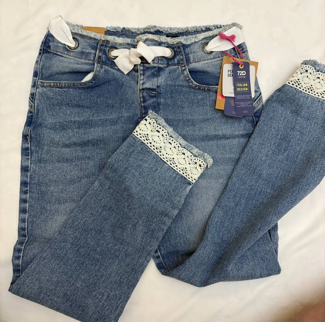 شلوار جین معمولی (regular fit) دخترانه او وی اس مدل bambina
