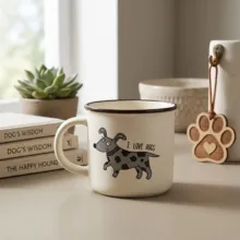 ماگ طرح هاپو مدل I love dogs مجموعه 4 عددی