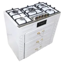 اجاق گاز 5 شعله هاکان مدل سه کشو صفحه استیل اپکسی با ترموکوپل