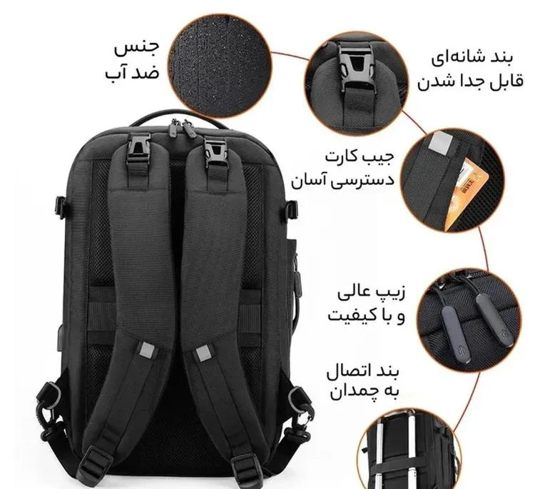 کوله پشتی لپ تاپ مایسا مدل Adventure B00382 مناسب لپ تاپ های تا 15.6 اینچ