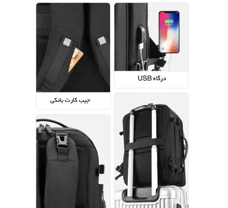 کوله پشتی لپ تاپ مایسا مدل Adventure B00382 مناسب لپ تاپ های تا 15.6 اینچ