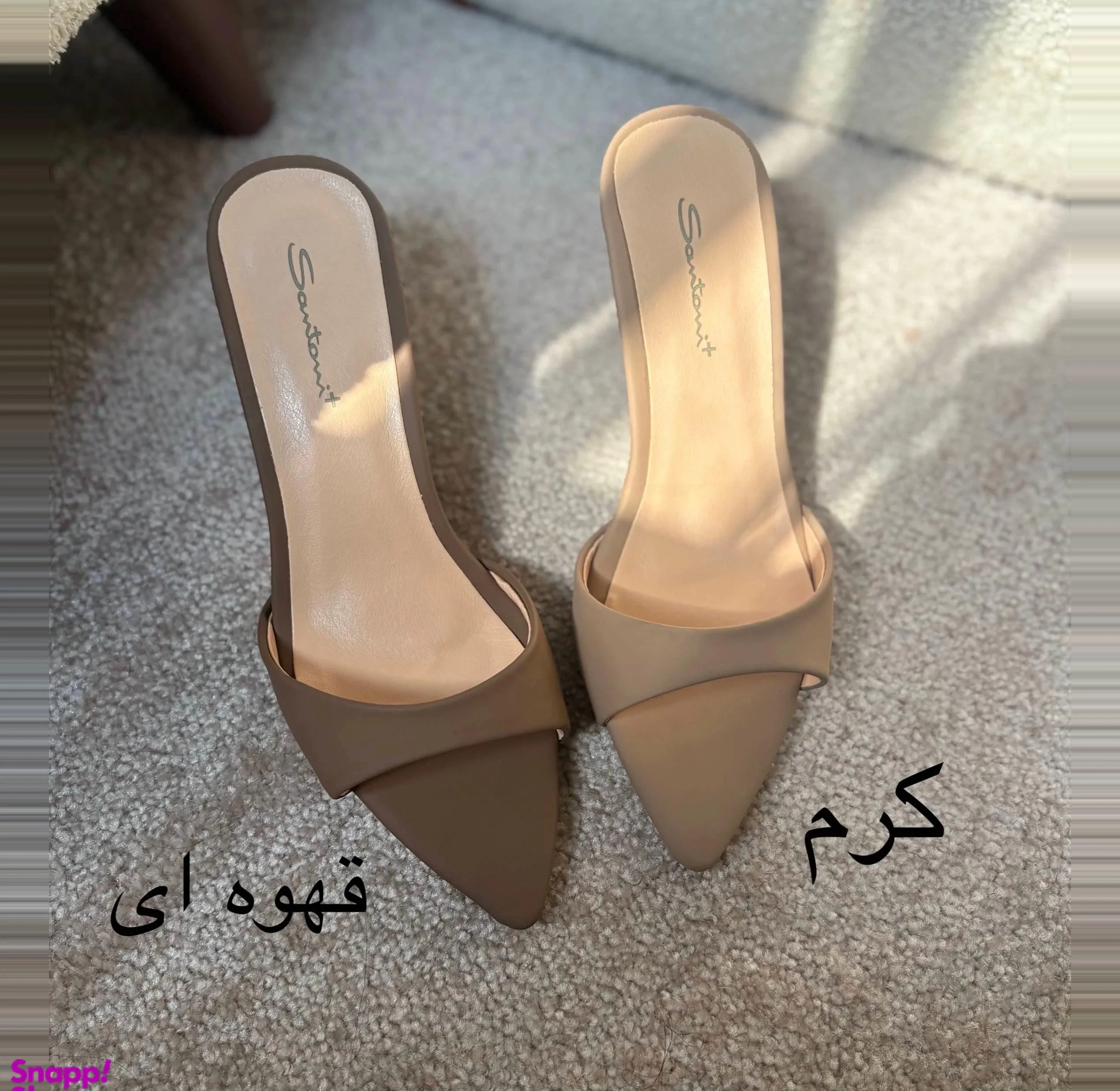 کفش پاشنه‌ بلند زنانه مدل نیکل رنگ کرم