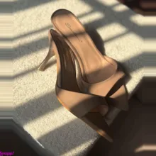 کفش پاشنه‌ بلند زنانه مدل نیکل رنگ کرم