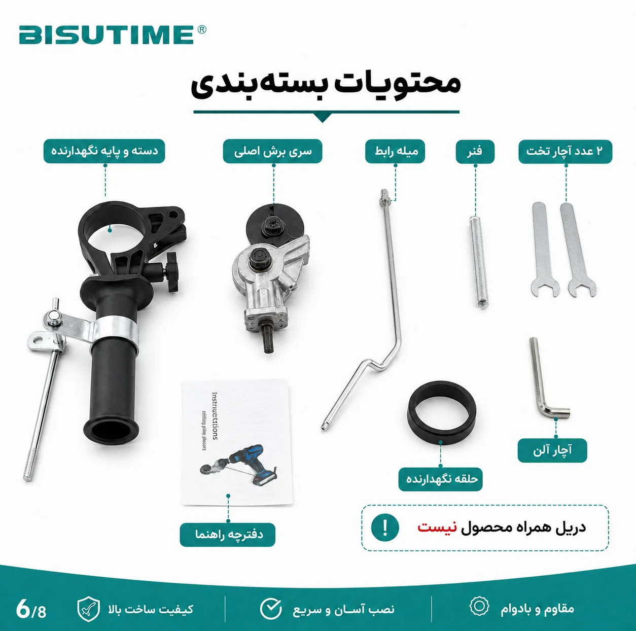 مبدل دریل به قیچی ورق بر بیسوتایم مدل BS-549