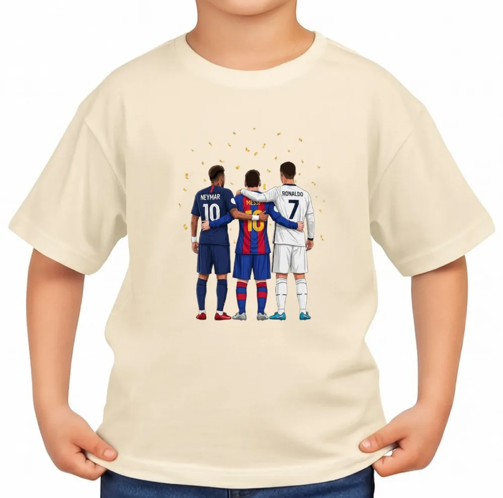 تی‌شرت آستین کوتاه بچگانه مدل رونالدو مسی