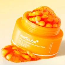 ژل کپسولی روشن کننده و ضد لک صورت مدی کیوب مدل Kojic Acid Turmeric وزن 53 گرم