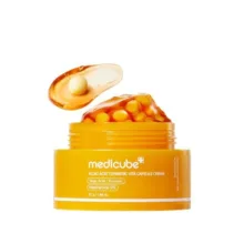 ژل کپسولی روشن کننده و ضد لک صورت مدی کیوب مدل Kojic Acid Turmeric وزن 53 گرم