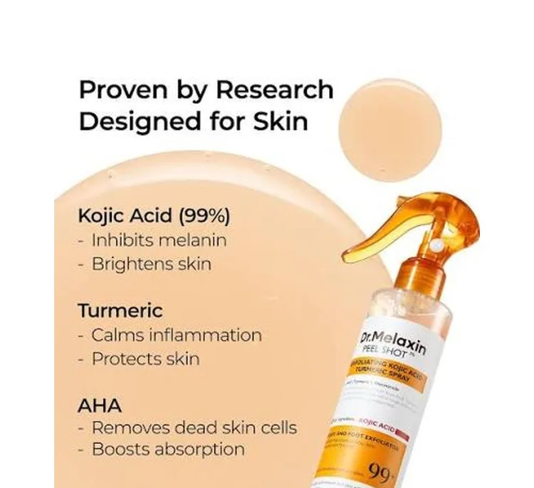 اسپری لایه بردار و ضد جوش صورت دکتر ملاکسین مدل Exfoliating Kojic Acid حجم 200 میلی لیتر