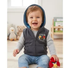 پافر کلاه دار پسرانه مدل Angry birds کد 6543