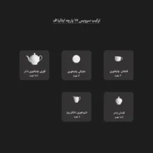 سرویس چای خوری 17 پارچه چینی زرین ایران سری ایتالیا اف مدل فلورانس درجه سه